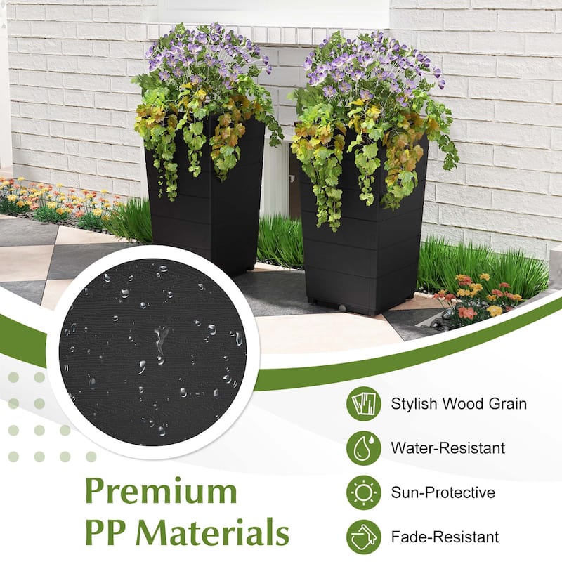 Costway 23" Tall Planter Set of 2 for Indoor/ Outdoor Use Large - See Details