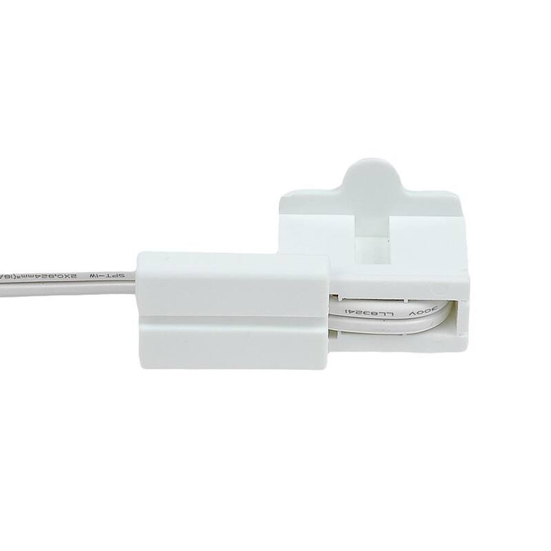 SPT-2 Female Plug, Snap On Vampire Plugs, White, Polarized, 10 Amp, 5 Pack - Medium