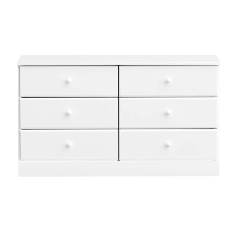 Prepac Astrid 6 Drawer Double Dresser for Bedroom, Wide Chest of Drawers, Bedroom Furniture, Traditional Furniture.