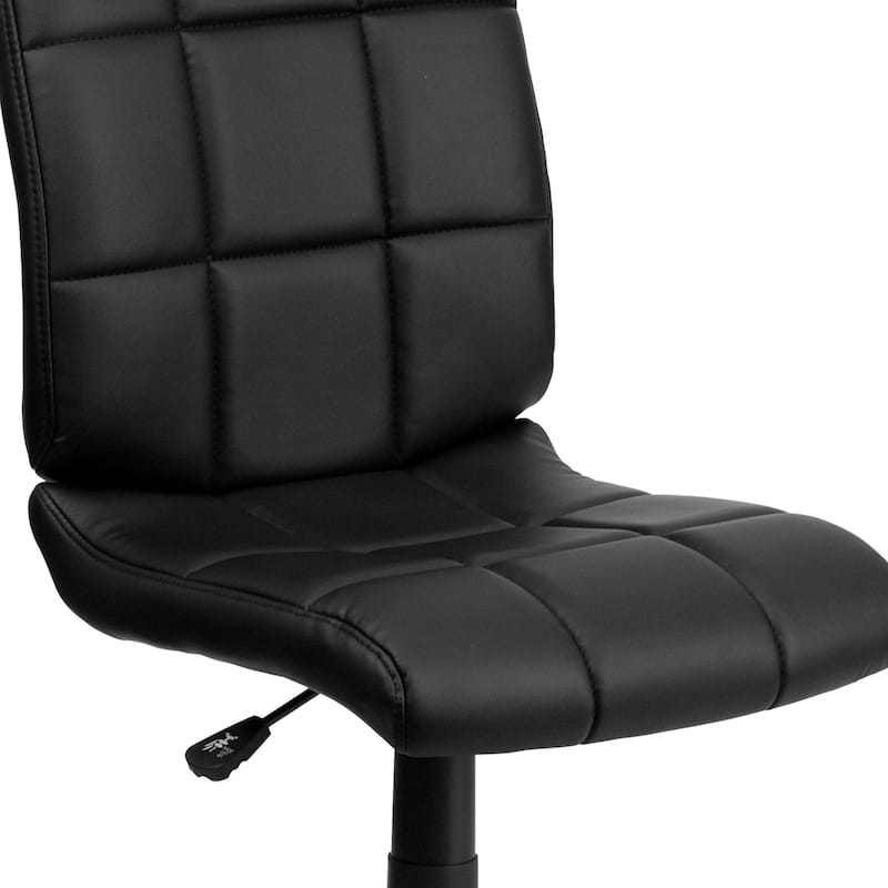 Mid-Back Quilted Vinyl Swivel Task Office Chair
