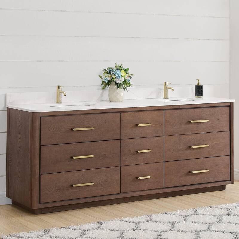 Miseno MV-NM-706584 Porto 84" Free Standing Double Basin Vanity Set