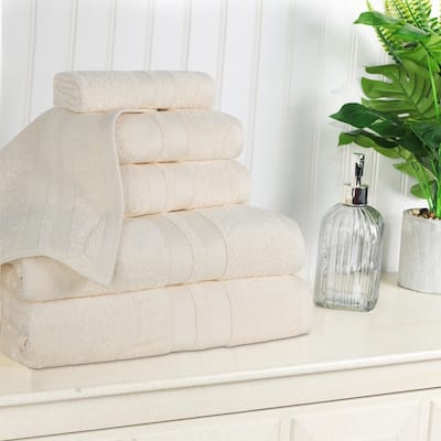 Superior Cotton Quick-Drying 6 Piece Highly Absorbent Towel Set