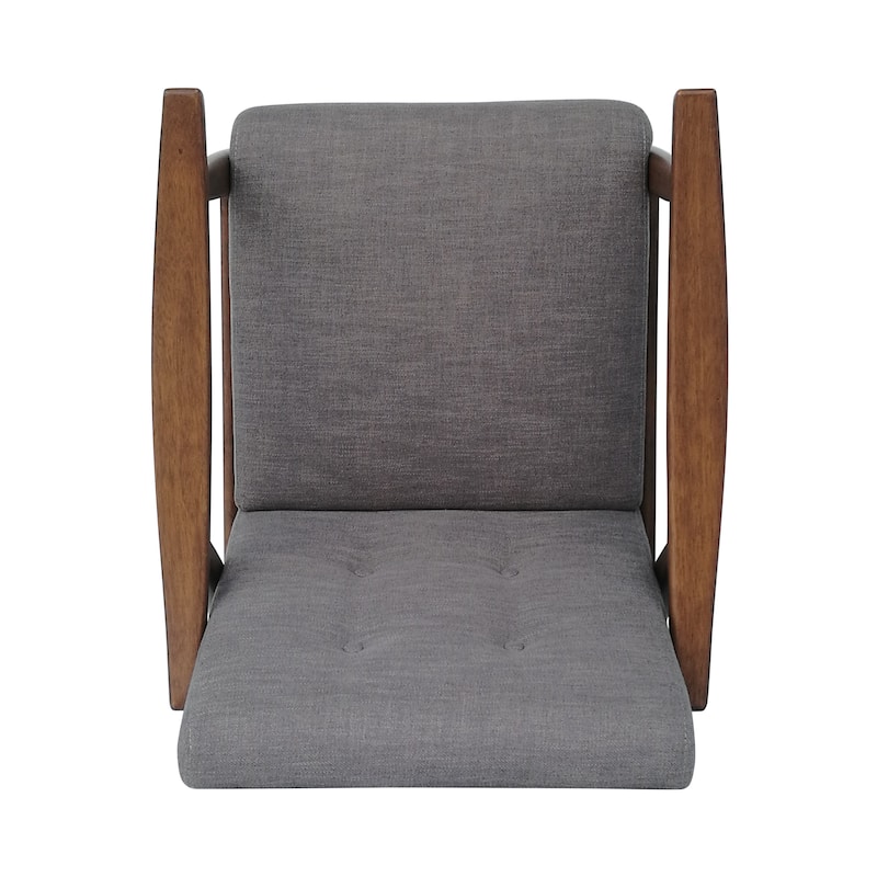 Dark Gray 25.25" Button Tufted Accent Chair