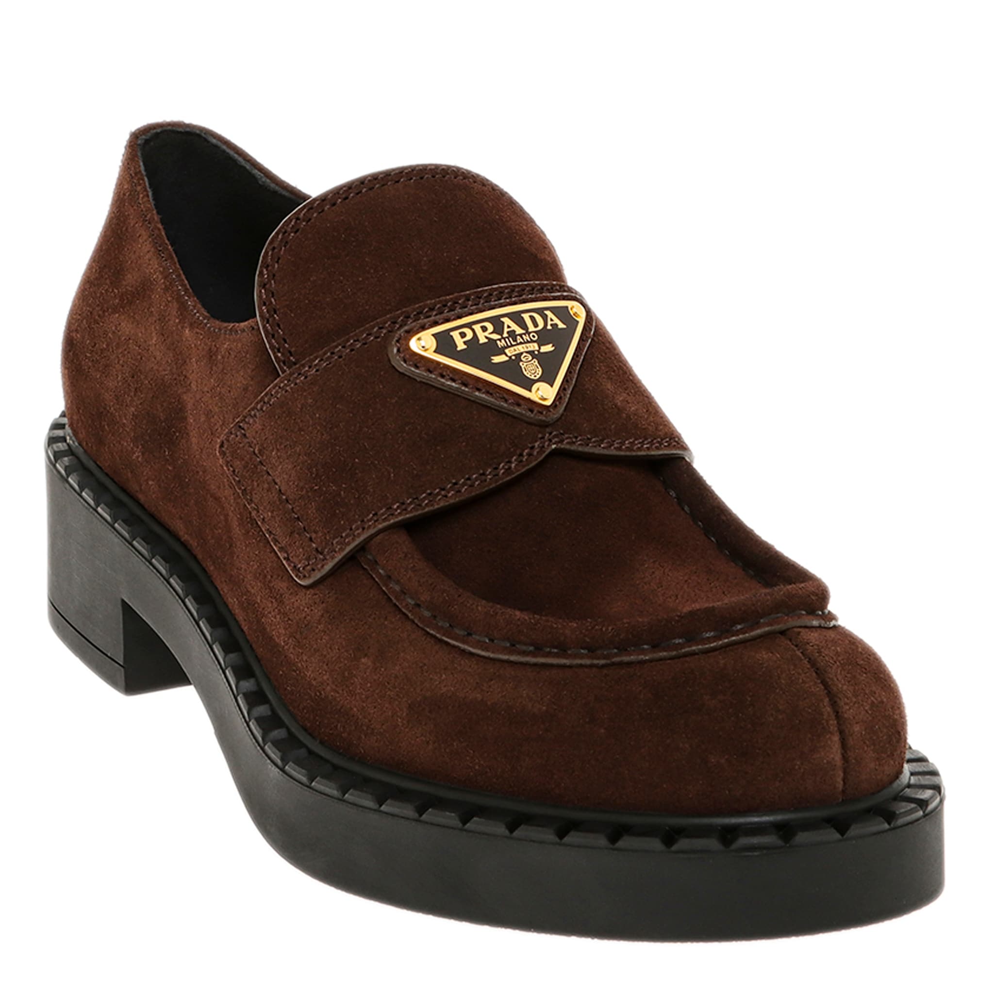 Prada Studded Loafers - Overstock - 43808111