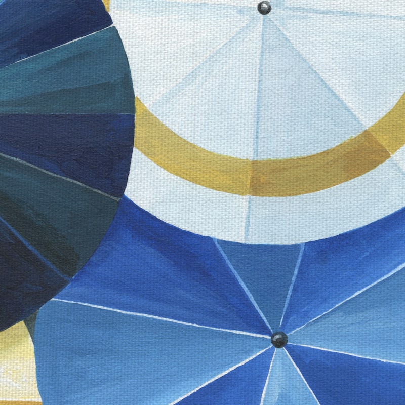 Blue Umbrella by Natasha Marie Canvas Art Print