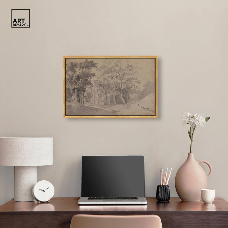 Grove with Road and Haycart Canvas by Art Remedy