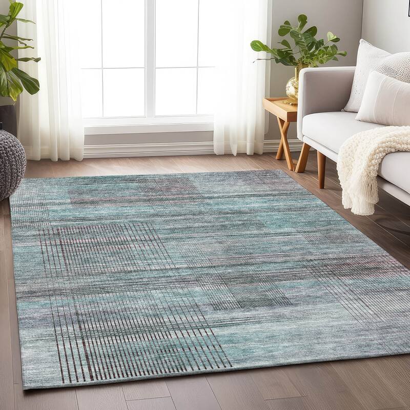 Premium Washable Super Soft Modern Criss Cross Mayfield Rug