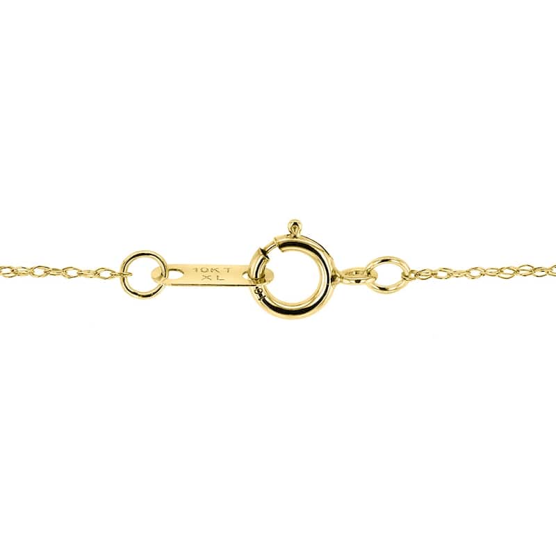 Annello by Kobelli 10k Gold 1/10 Carat TDW Cross Necklace Shared Prongs Setting