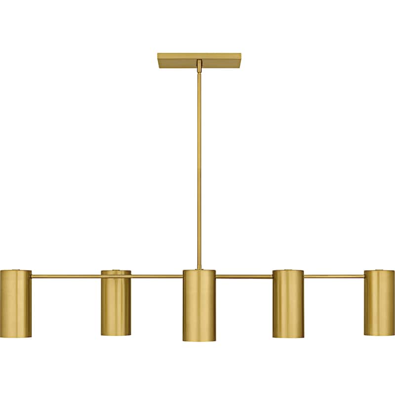 Foreland 6-Light Brushed Gold Linear Chandelier