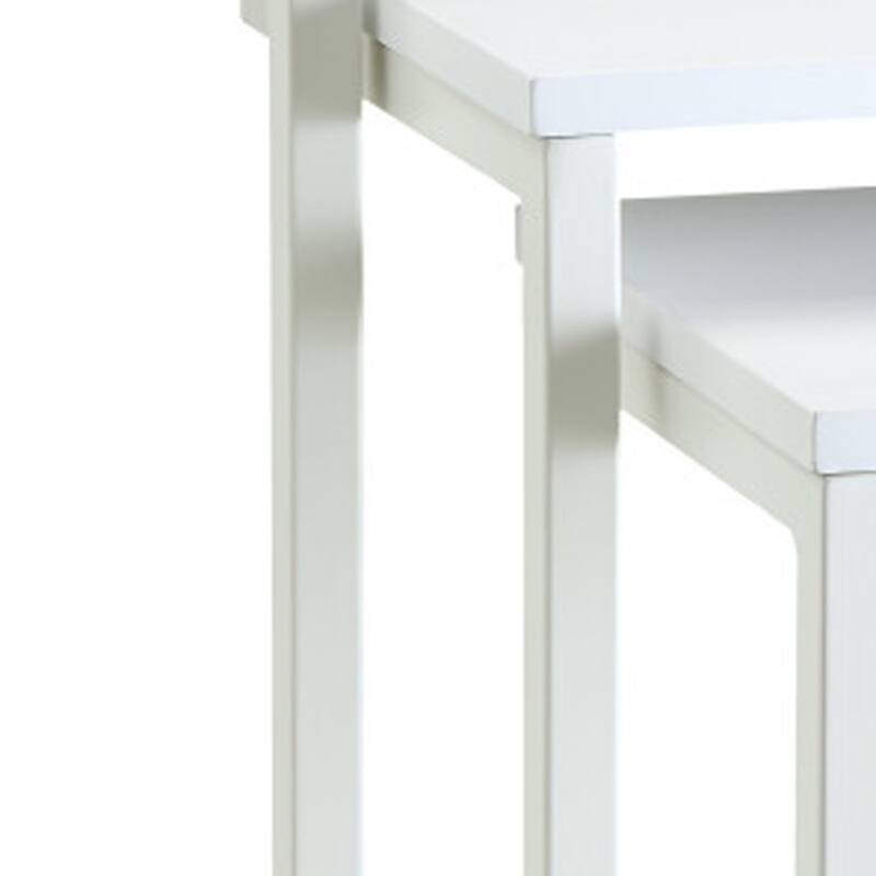 HomeRoots 24" White Solid Wood Rectangular End Table