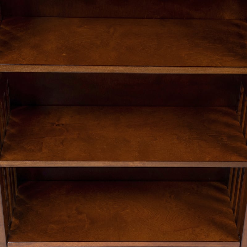 Till Contemporary Oak Solid Wood 5-Open Shelf Media Shelf by Furniture of America