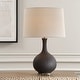 preview thumbnail 2 of 6, Uttermost Rimini Black Glaze Table Lamp - 24.25" H X 15" W X 15" D