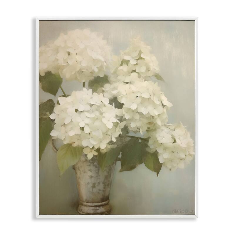Stupell Faded Country Hydrangeas Framed Giclee Art Design By Arlington Prints - 11 x 14 - White