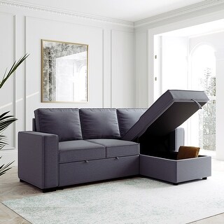 Reversible Pull out Sleeper Sectional Storage Sofa Bed - Bed Bath ...