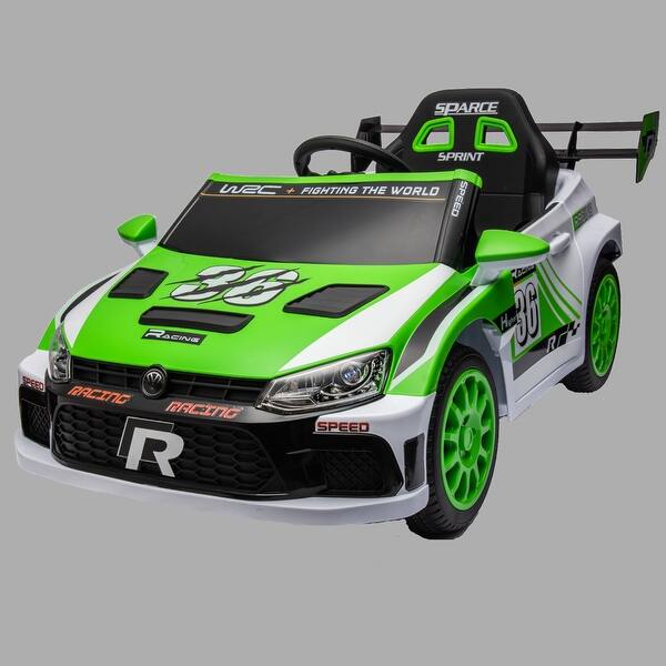 slide 2 of 10, Kids Ride-On Car 12V with Two Doors, Music, Bluetooth, 2.4G Remote Control Green