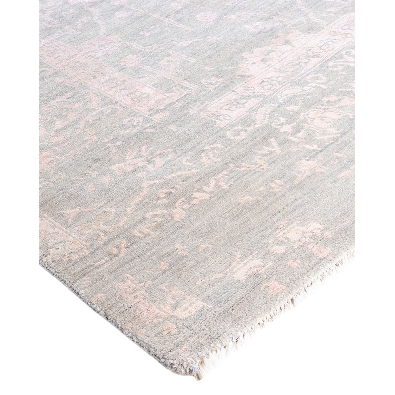 Ikat One-of-a-Kind Hand-Knotted Area Rug, Gray - 8' 1" x 10' 4"