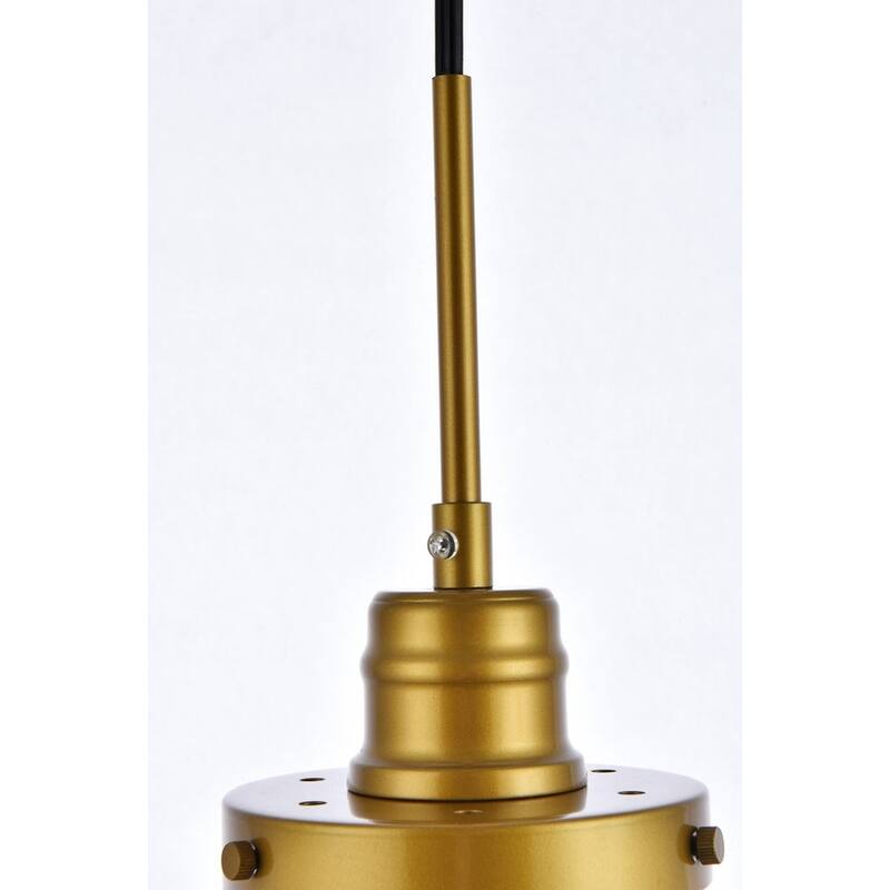 Lina 1-Light Plug in Pendant with Clear Bubble Shade - Black - 8" Diameter