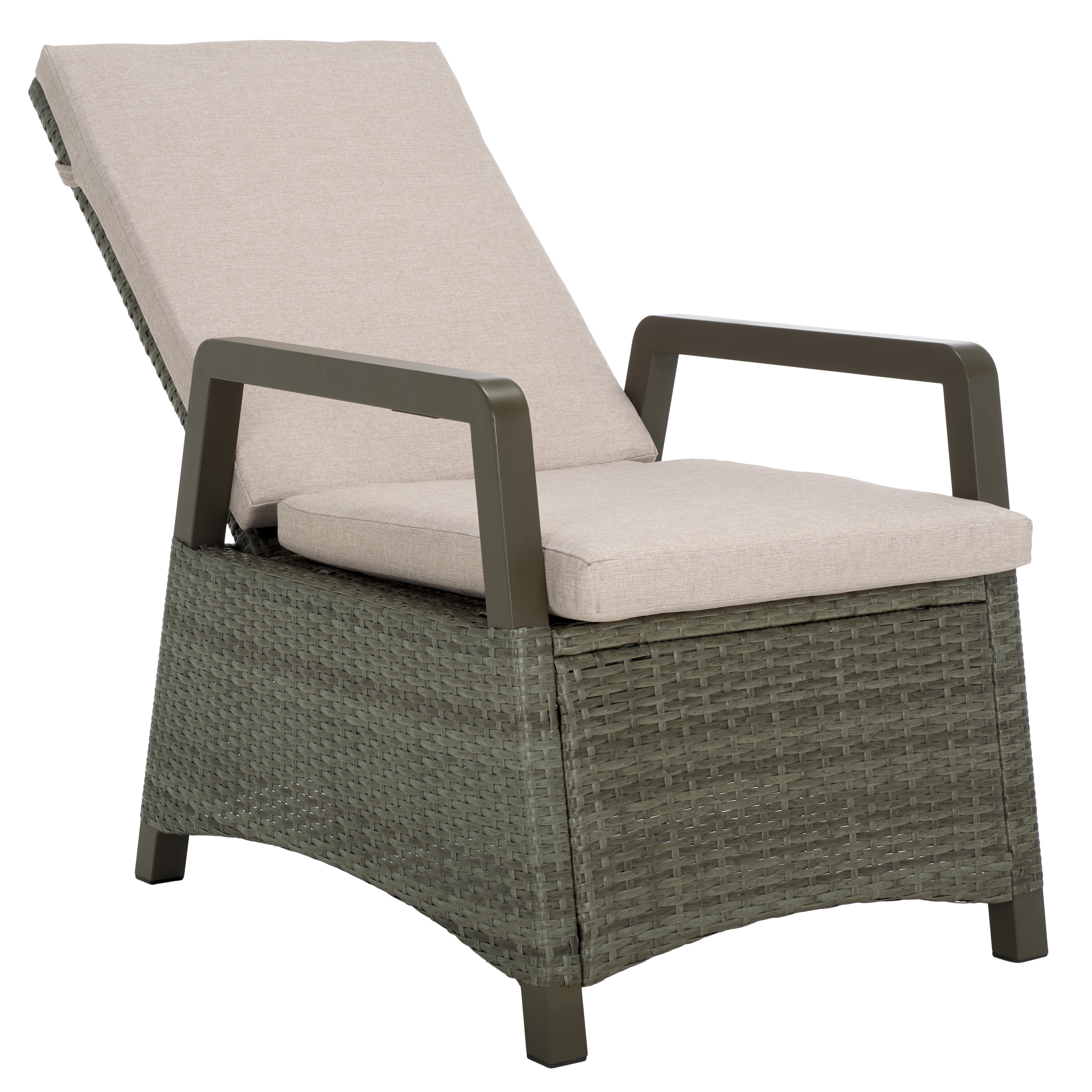 SAFAVIEH Outdoor Herman Steel Chair, Modern - 22" W x 32" D x 42" H