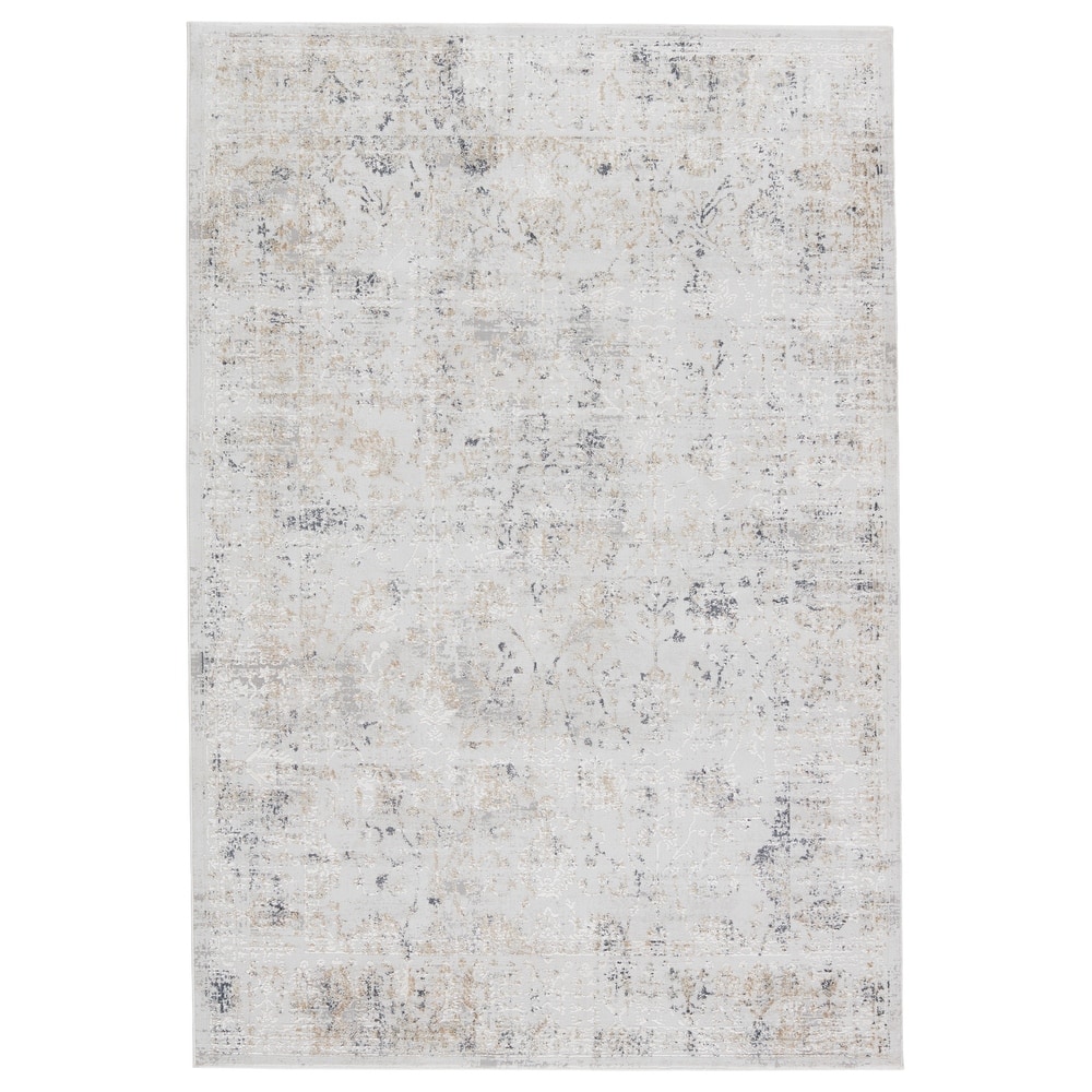 Irena Abstract Light Gray/ Gold Area Rug