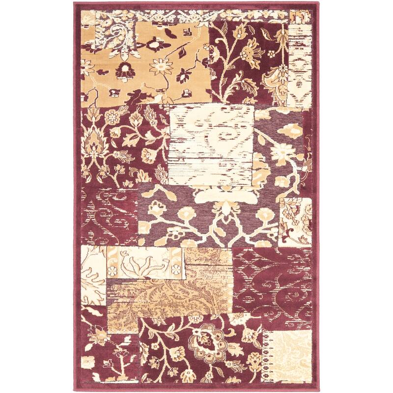 SAFAVIEH Paradise Gennadij Modern Viscose Rug - 2'7" x  4' - Red/Multi - Rectangle