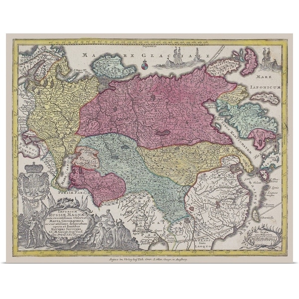 "Antique map of Eurasia" Poster Print