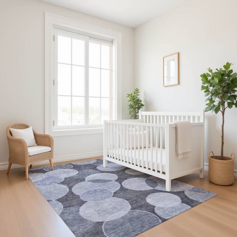 Premium Washable Super Soft Contemporary Bubbles Mayfield Rug