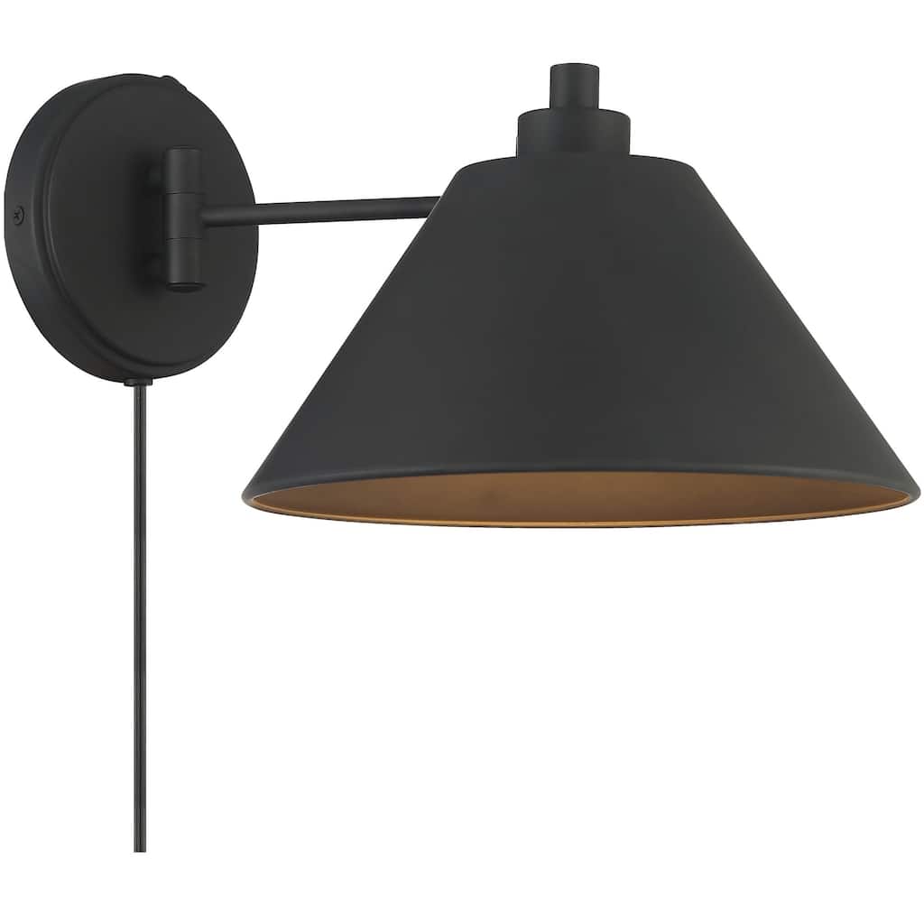 Meridian M90086 8" Tall Hardwired or Plug-In Wall Sconce