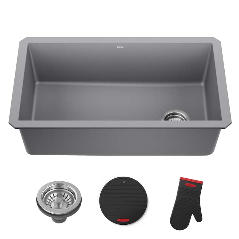 KRAUS Forteza Granite 32 inch 1-Bowl Undermount Kitchen Sink