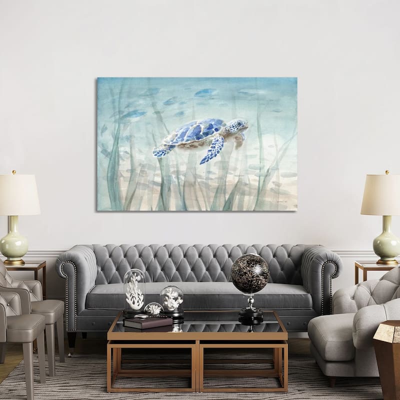 iCanvas "Undersea Turtle" by Danhui Nai Canvas Print