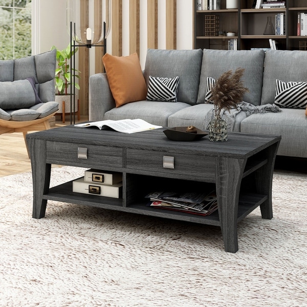Furniture of America Werc Contemporary Grey Coffee Table. Opens flyout.