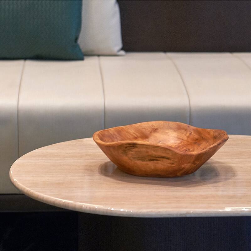 Greenage Cedar Fruit Bowl, Wooden Storage Natural Crafts Serving Bowls