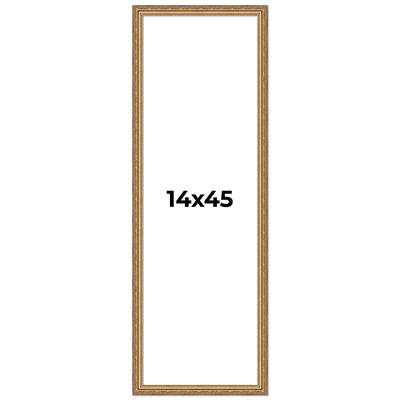14x45 Frame Red Solid Wood Picture Frame Width 1.75 Inches | Interior Frame Depth 1 13/16 Inches