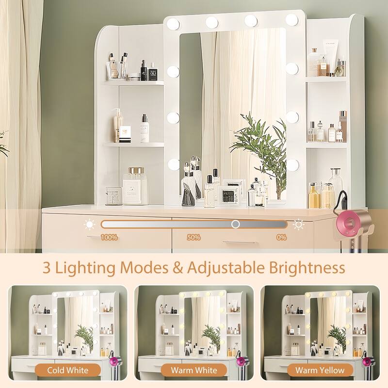 Makeup Vanity with Power Outlet