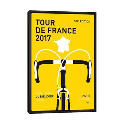 iCanvas "Tour de France 2017 Minimal Poster" by Chungkong Framed Canvas Print