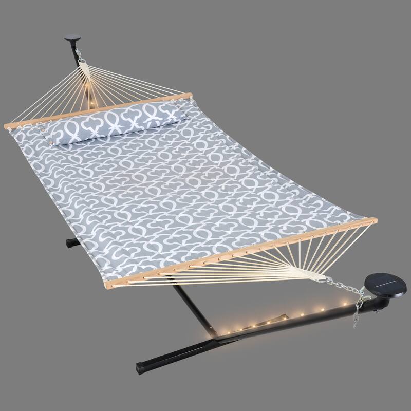 12 ft. Hammock with Stand - 149.6*55.1*45.3 - Gray