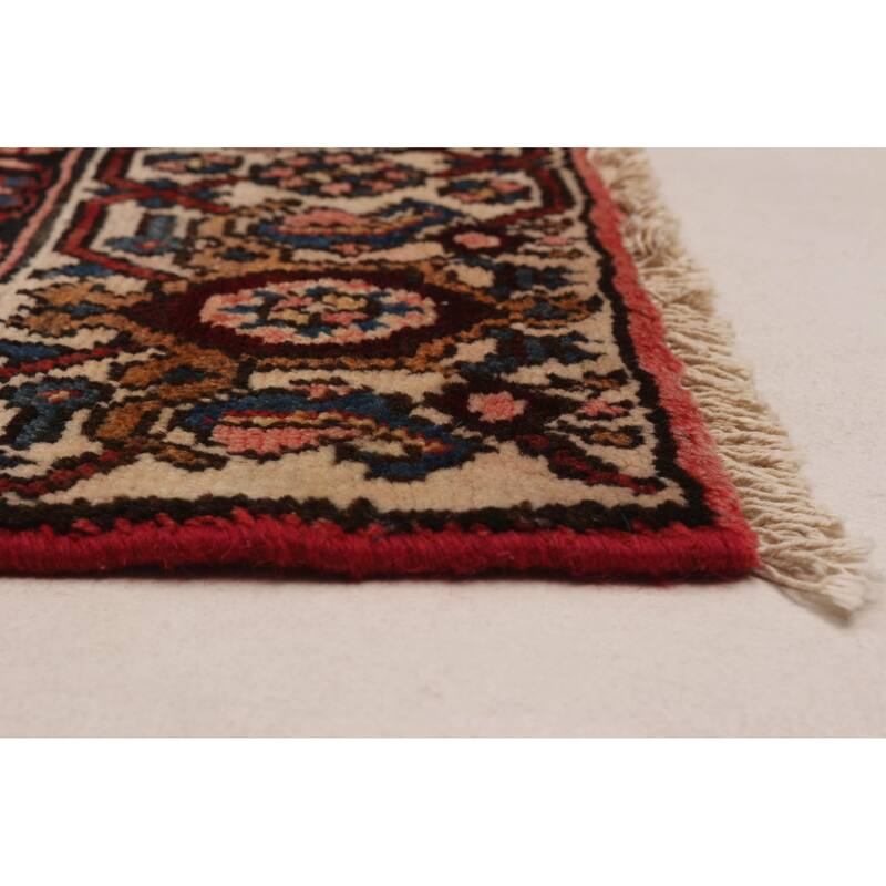 ECARPETGALLERY Hand-knotted Anatolian Vintage Red Wool Rug - 4'9 x 9'9