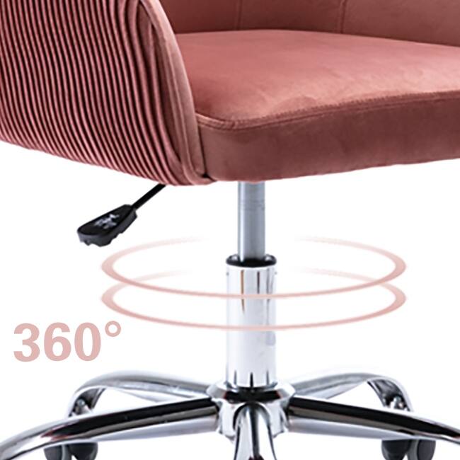 Corvus Braff Velvet Upholstered Adjustable Ergonomic Office Chair
