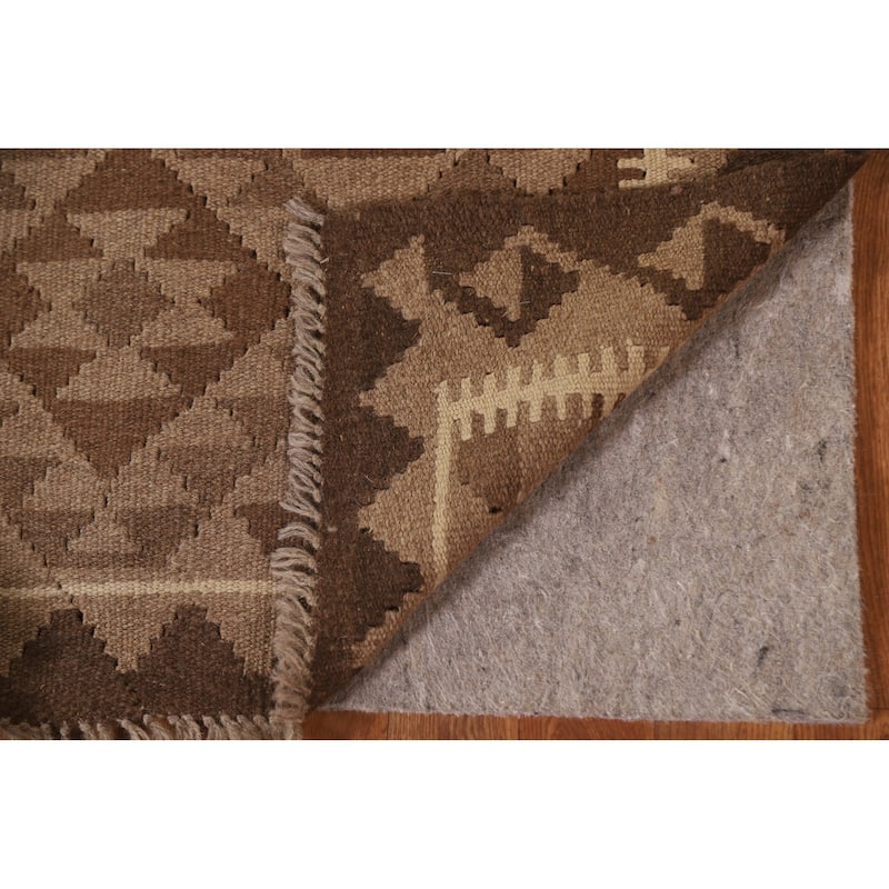 Reversible Kilim Oriental Area Rug Hand-woven Wool Carpet - 3'3" x 5'0"