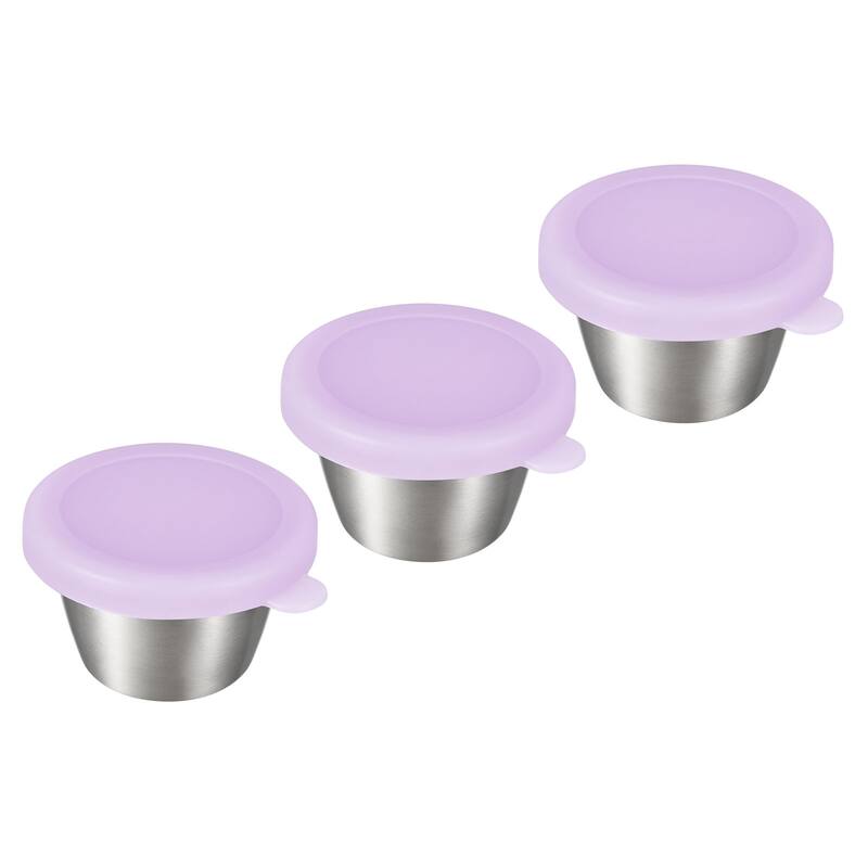 3pcs Salad Dressing Container 2.36oz Small Condiment Containers w lid