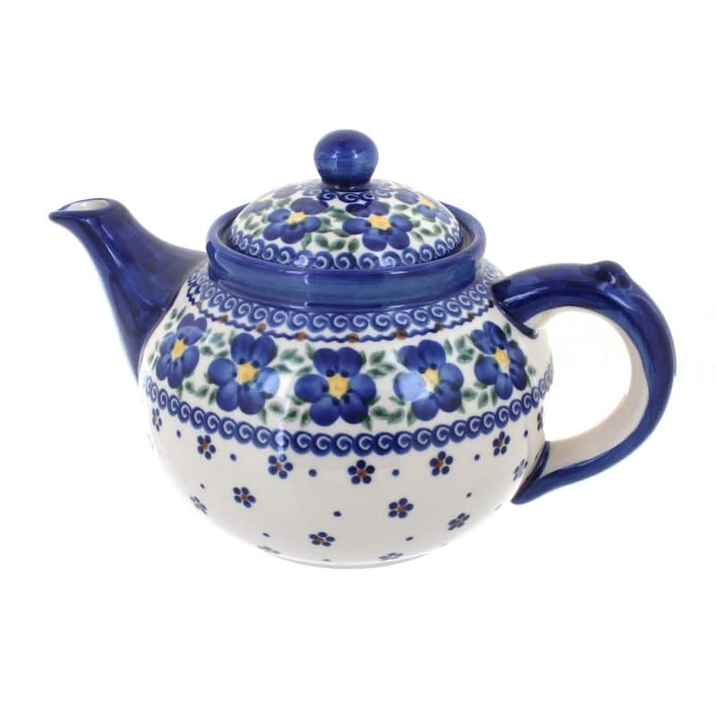 Blue Rose Polish Pottery 18 Vena Teapot