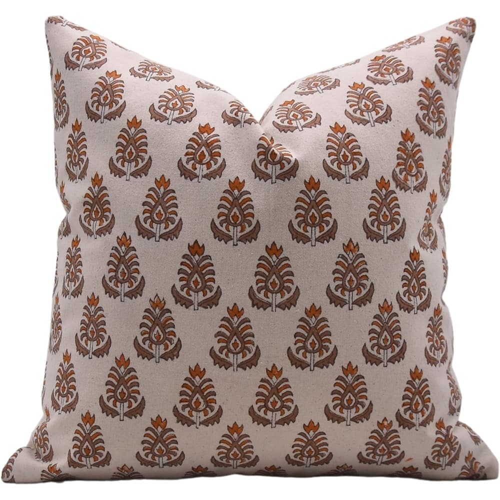Fabdivine Hidden Zipper Cotton Farmhouse Decor Pillow Cover Bed Sofa , Kalash