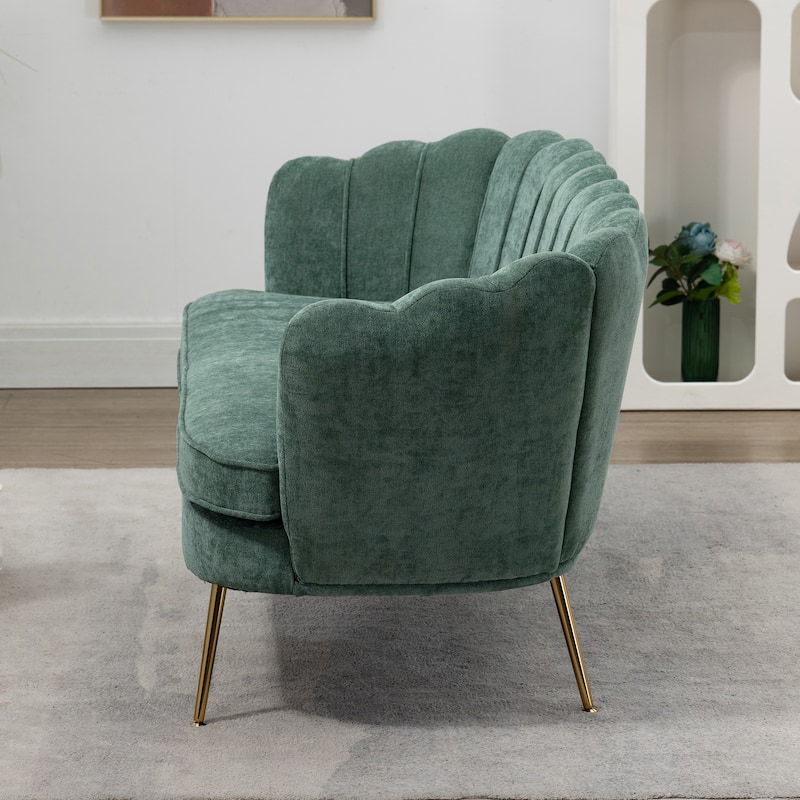 59"W Mid-century Modern Tufted Loveseat Upholstered Sofa