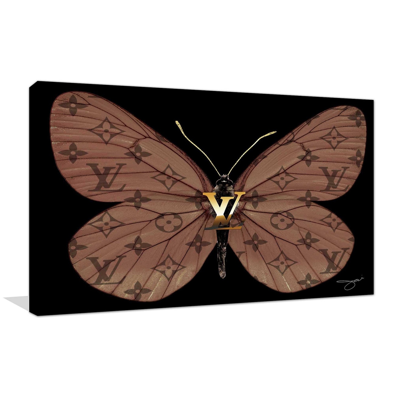 Louis Vuitton Butterfly by Jodi Print on Canvas - Bed Bath & Beyond