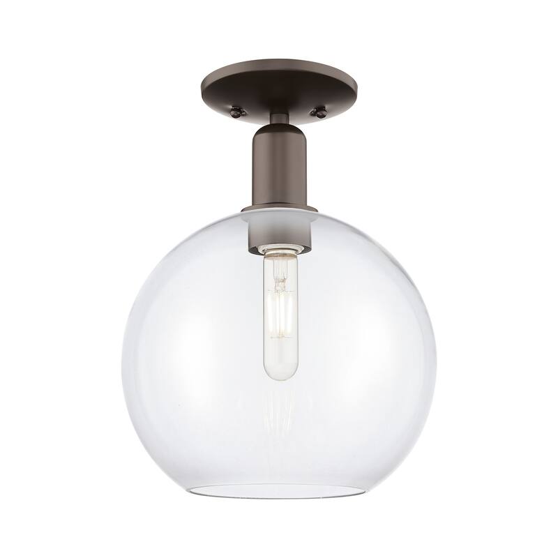Innovations Lighting 716-1C-14-10 Athens Semi-Flush Athens 10" Wide - Oil Rubbed Bronze / Clear