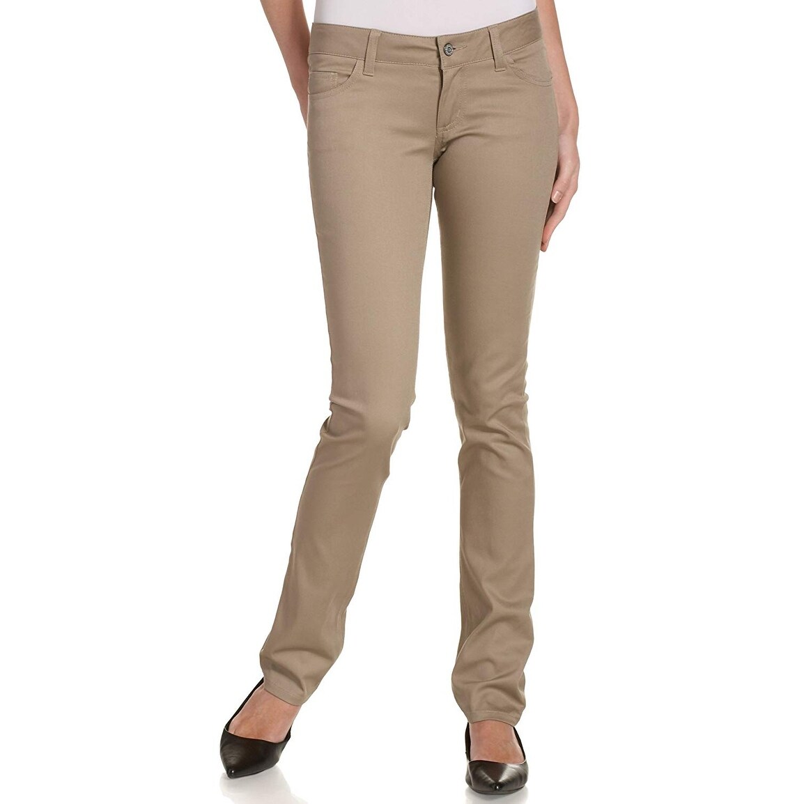 dickies girl junior's classic 5 pocket skinny pant