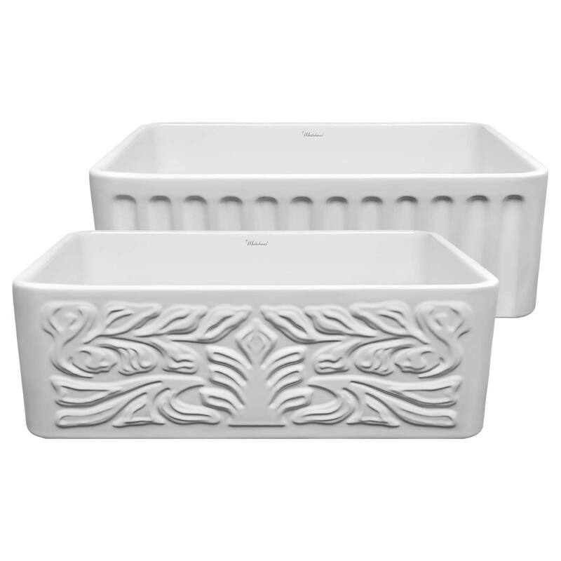 Whitehaus Collection Fireclay Reversible Sink - White