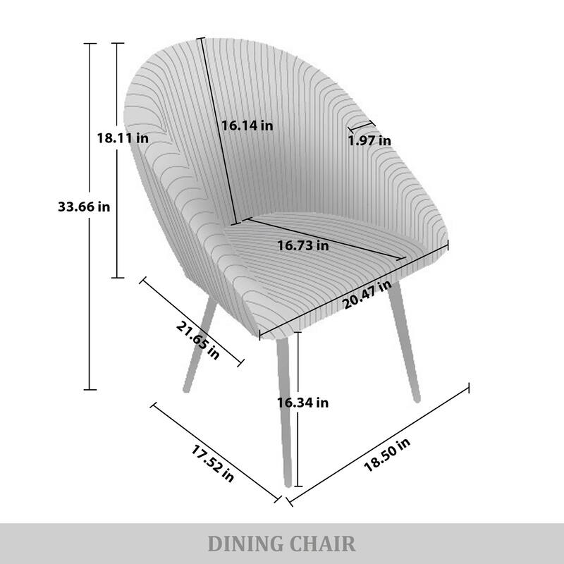CraftPorch Mid Century Modern 2-Piece Dining Chair