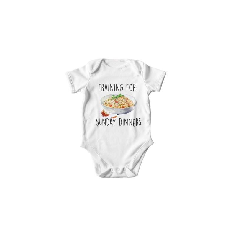 Italian Pasta 8 - Baby Boy Girl Clothes Infant Bodysuit Funny Cute Newborn - White - 3-6M