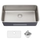 preview thumbnail 50 of 87, KRAUS Dex Stainless Steel Single Bowl Undermount Kitchen Bar Sink