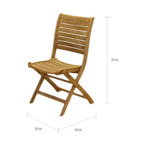 Tottenville Teak Folding Patio Chairs (Set of 2) by Havenside Home - 2 Piece